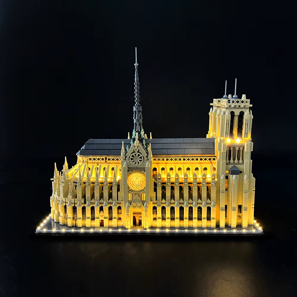 BYB LED Light Kit for LEGO 21061 Notre-Dame De Paris Building Blocks Decorative Lamp Remote Control Not Include Lego Building