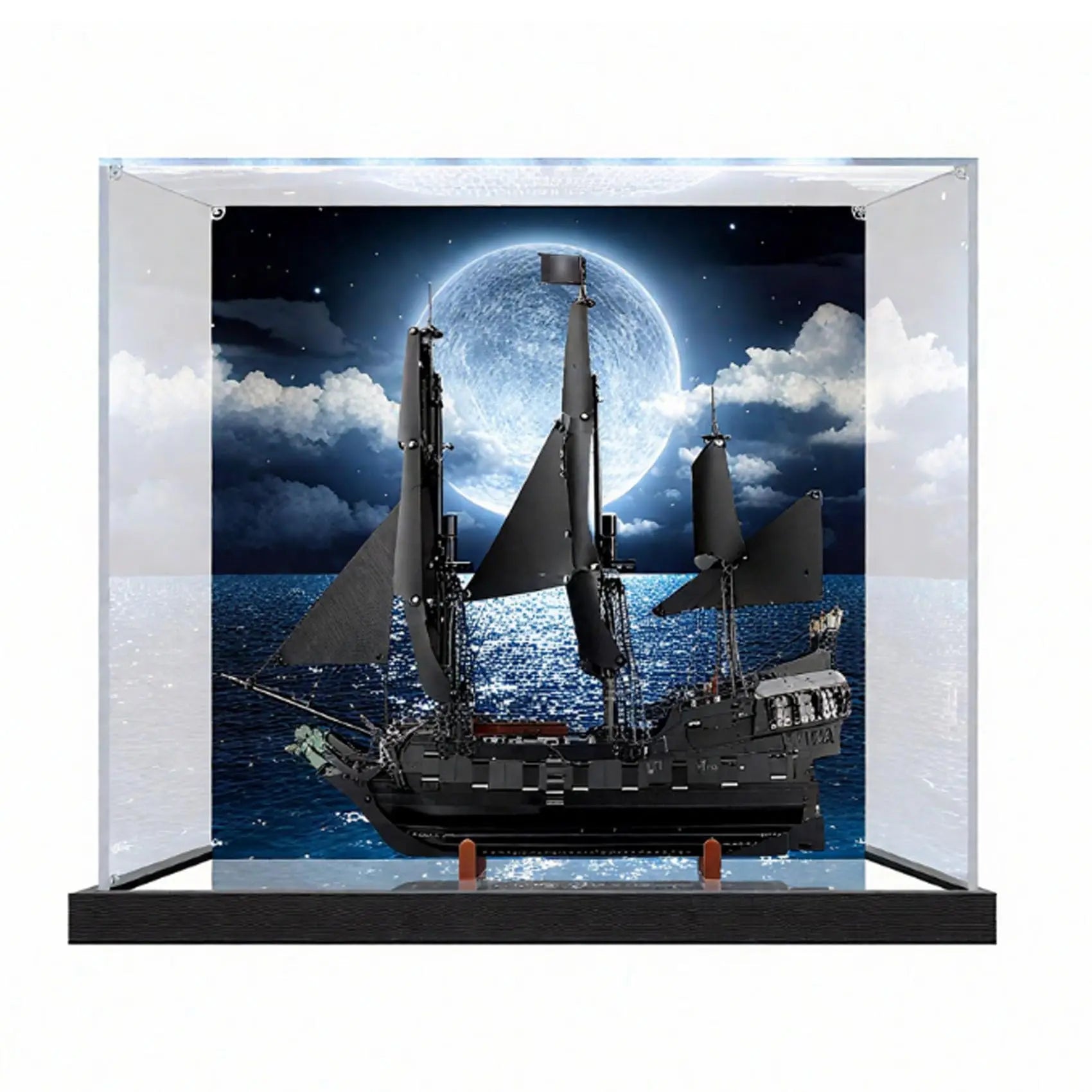 Acrylic Display Case for Lego 10365 Corsair Black Pearl Model, Transparent Dust-Proof Case,Display Box(Display Case Only)
