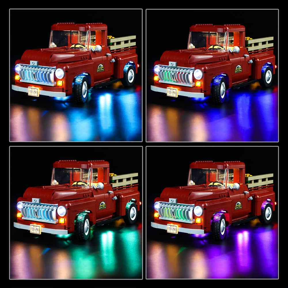 LED Light Kit Compatible with Lego Set 10290, Lighting Accessories Compatible with Creator Pickup Truck, Lights Only (Model Not Included), RC Version