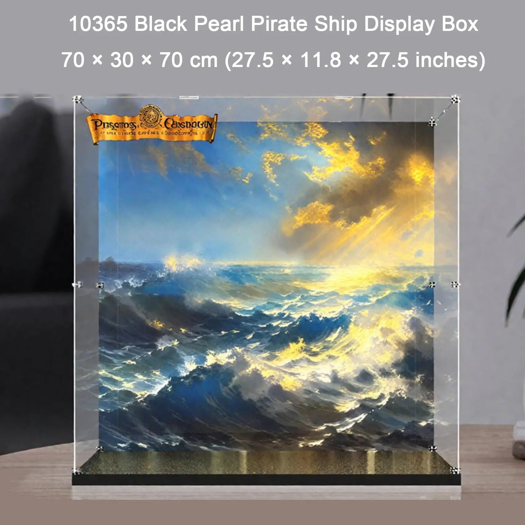 Acrylic Display Case for Lego 10365 Corsair Black Pearl Model, Transparent Dust-Proof Case,Display Box(Display Case Only)