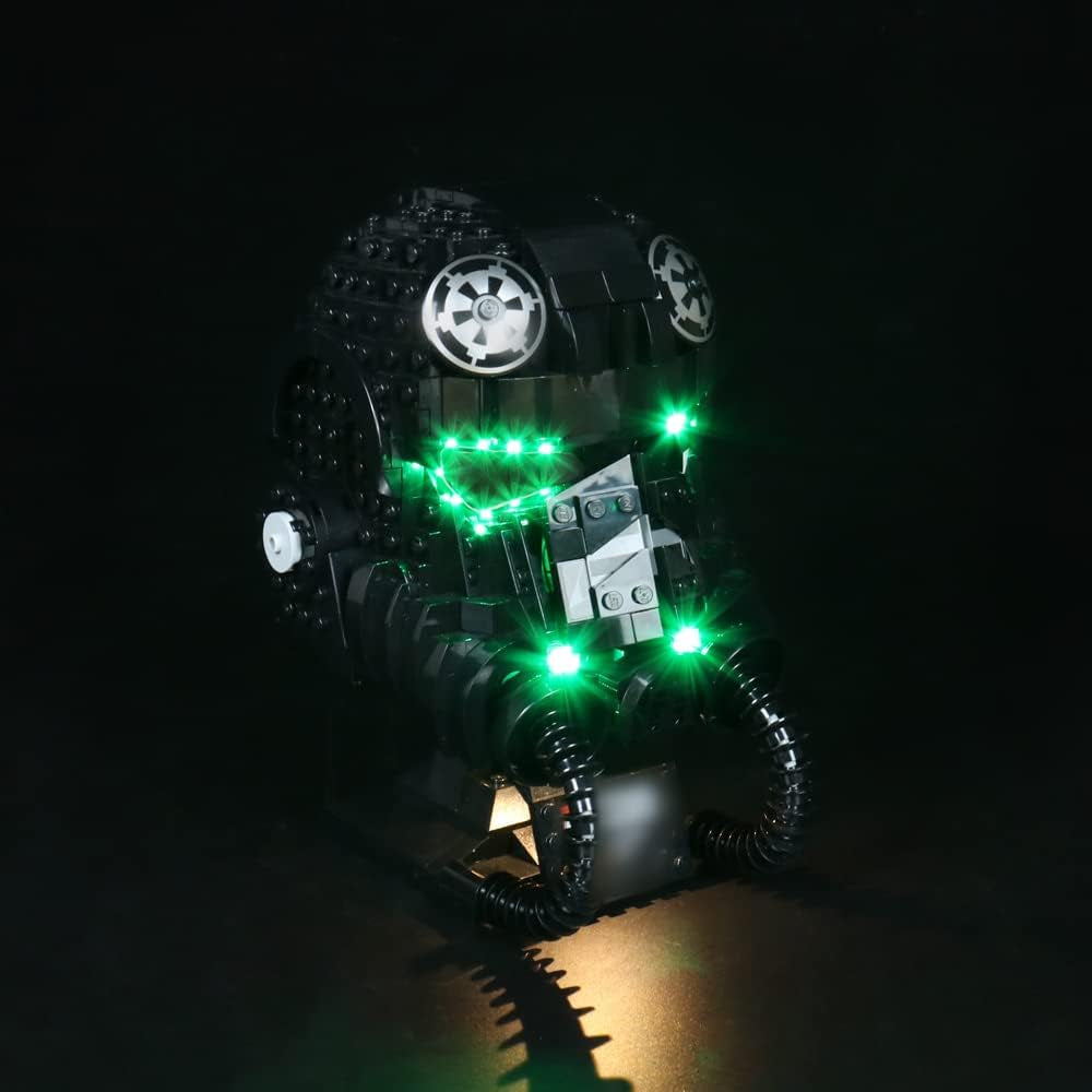 Led Lighting Kit for Lego Tie Fighter Pilot 75274 Light Kit for Lego Tie Fighter Helmet Light Set Compatible with Lego 75274 (NOT Included the Lego Sets)