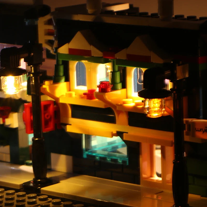 2 Sets 4 in 1 Led Light Set Building Block City 1X4 Street Ceiling Light Lamp Model Decoration USB House DIY Toys Fit