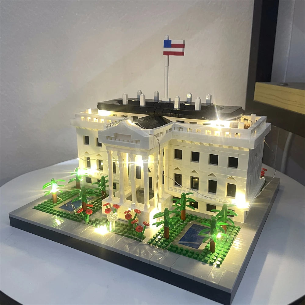 Presidential White House Micro Mini Building Block Toys Set: Ideal Decorative Piece for Home and Office, Fantastic Gift Item