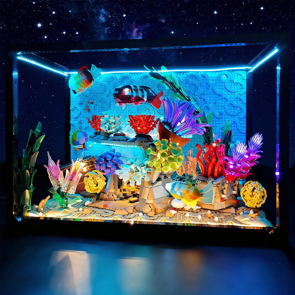LYBMTWF LED Lighting Kit Compatible with Lego 10366 Tropical Aquarium，Diy Light Kit (NOT Include the Building Bricks)