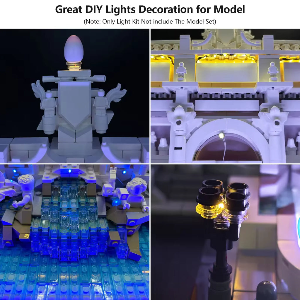 LYBMTWF LED Light Kit Compatible with Lego 21062 Trevi Fountain Building Blocks (NOT Include the Model Bricks)