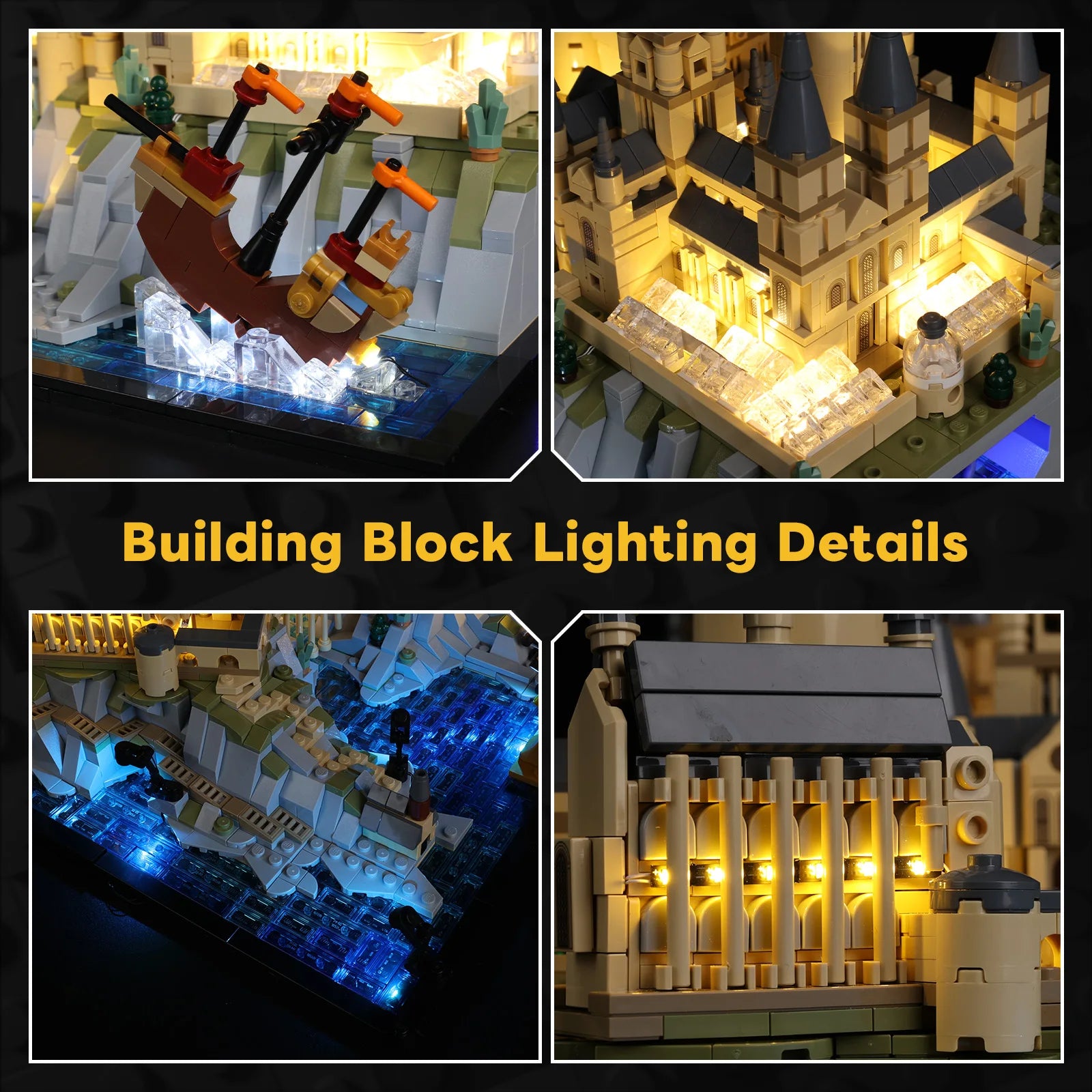LED Light Kit Suitable for Lego 76419 Harry Potter Hogwarts Building Blocks Decorative Lamp Not Include Lego Building