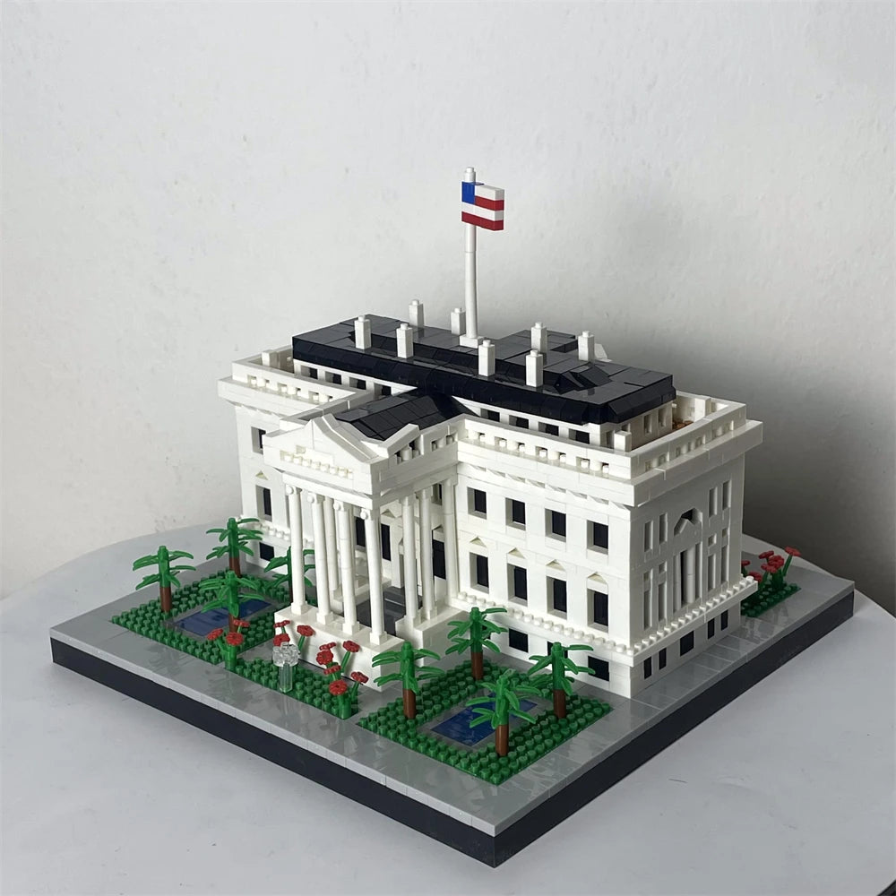 Presidential White House Micro Mini Building Block Toys Set: Ideal Decorative Piece for Home and Office, Fantastic Gift Item