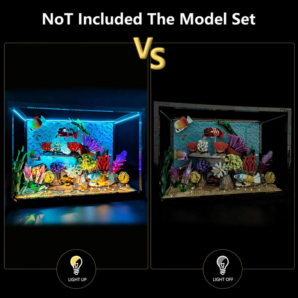 LYBMTWF LED Lighting Kit Compatible with Lego 10366 Tropical Aquarium，Diy Light Kit (NOT Include the Building Bricks)