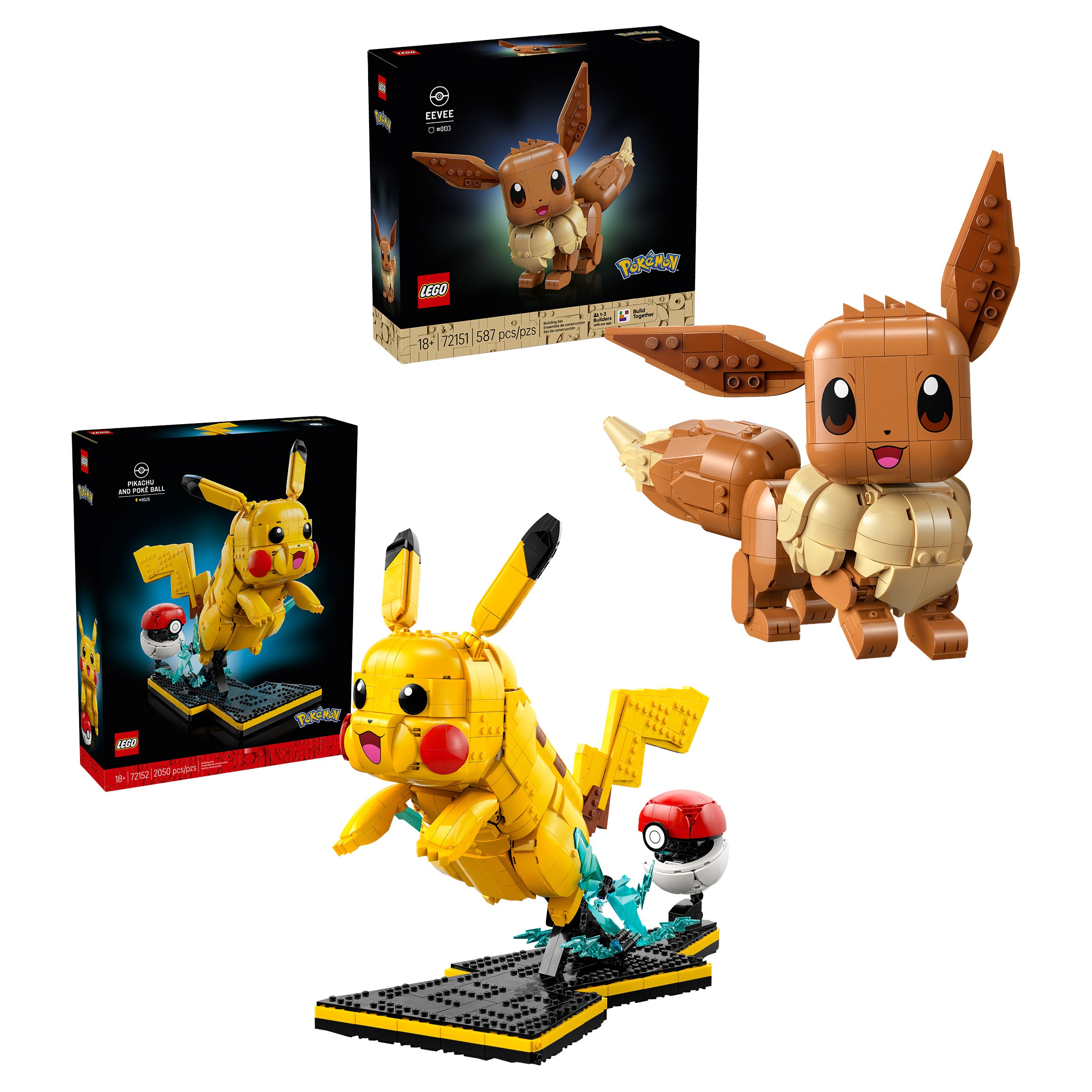 LEGO Pokemon Eevee & Pikachu and Poke Ball Bundle