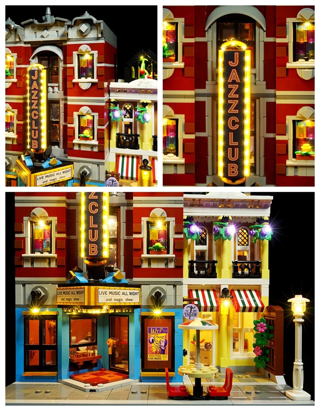 (Not Include Lego Building Blocks) LED Lights for 10312 10312 Icons Jazz Club Decorative Lamp with Battery Box