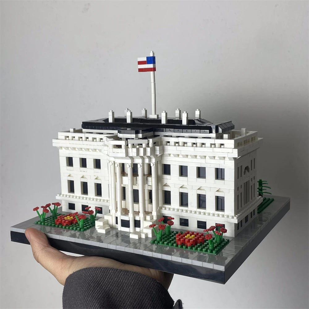 Presidential White House Micro Mini Building Block Toys Set: Ideal Decorative Piece for Home and Office, Fantastic Gift Item