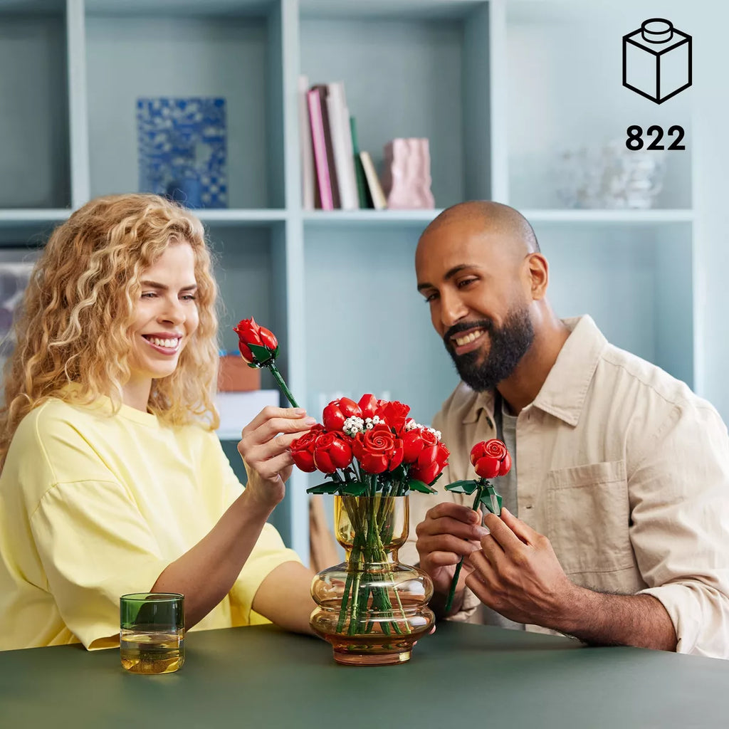 LEGO Icons Bouquet of Roses, Flower Build and Display Set 10328