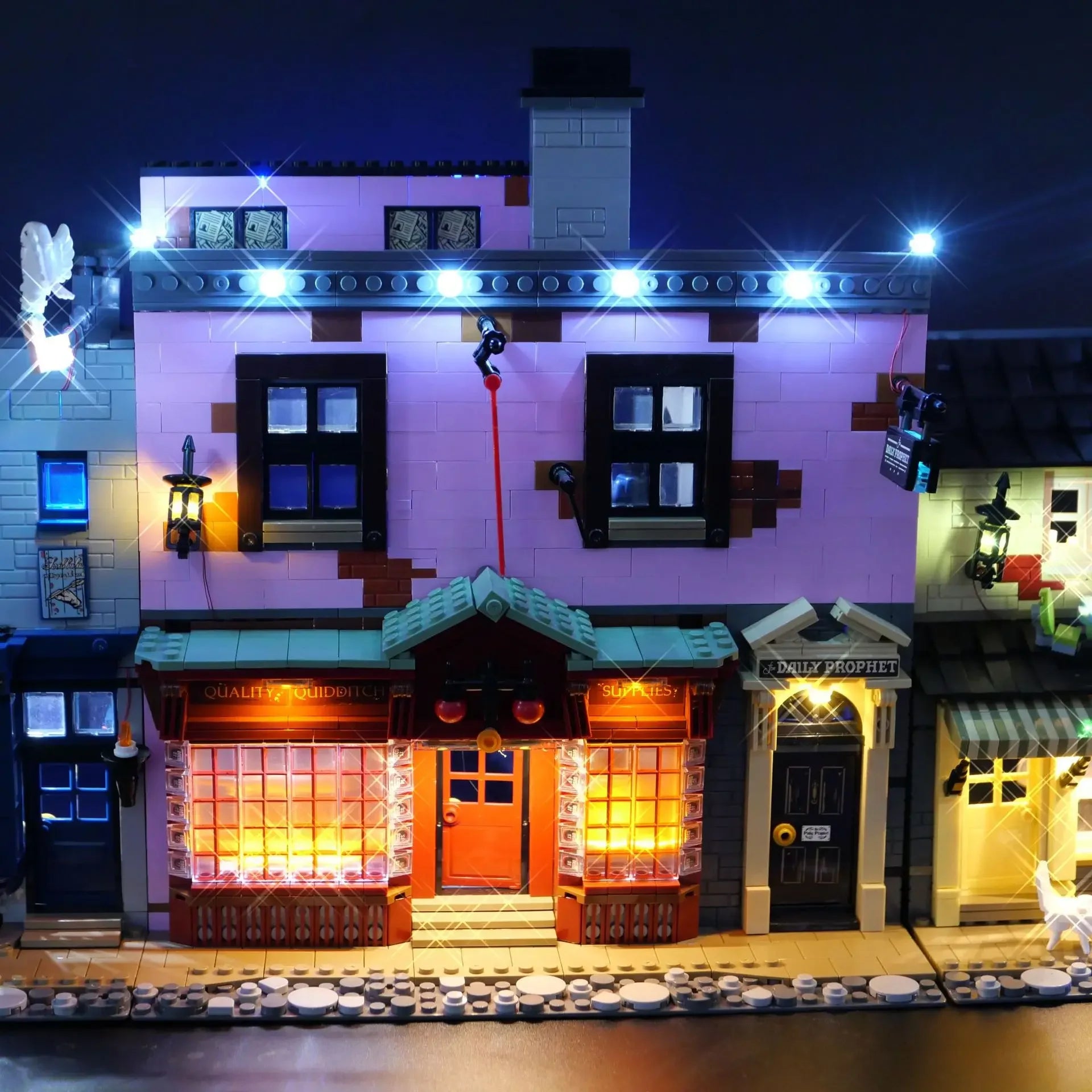 LED Light Kit Compatible with LEGO Diagon Alley 75978 City Bricks DIY Lamp Toys Set Not Included Building Blocks