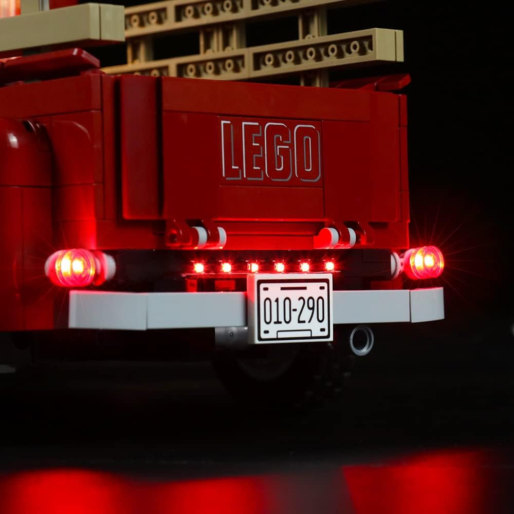 Colorful Led Lighting Kit for Lego Pickup Truck 10290 Light Kit for Lego Vintage 1950S Pickup Truck Light Set Compatible with Lego 10290 (NOT Included the Lego Sets)