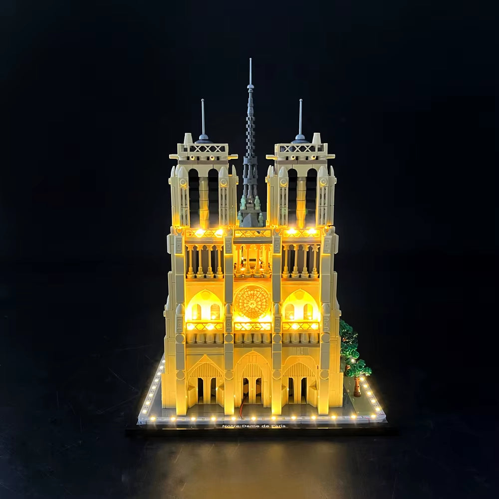 BYB LED Light Kit for LEGO 21061 Notre-Dame De Paris Building Blocks Decorative Lamp Remote Control Not Include Lego Building