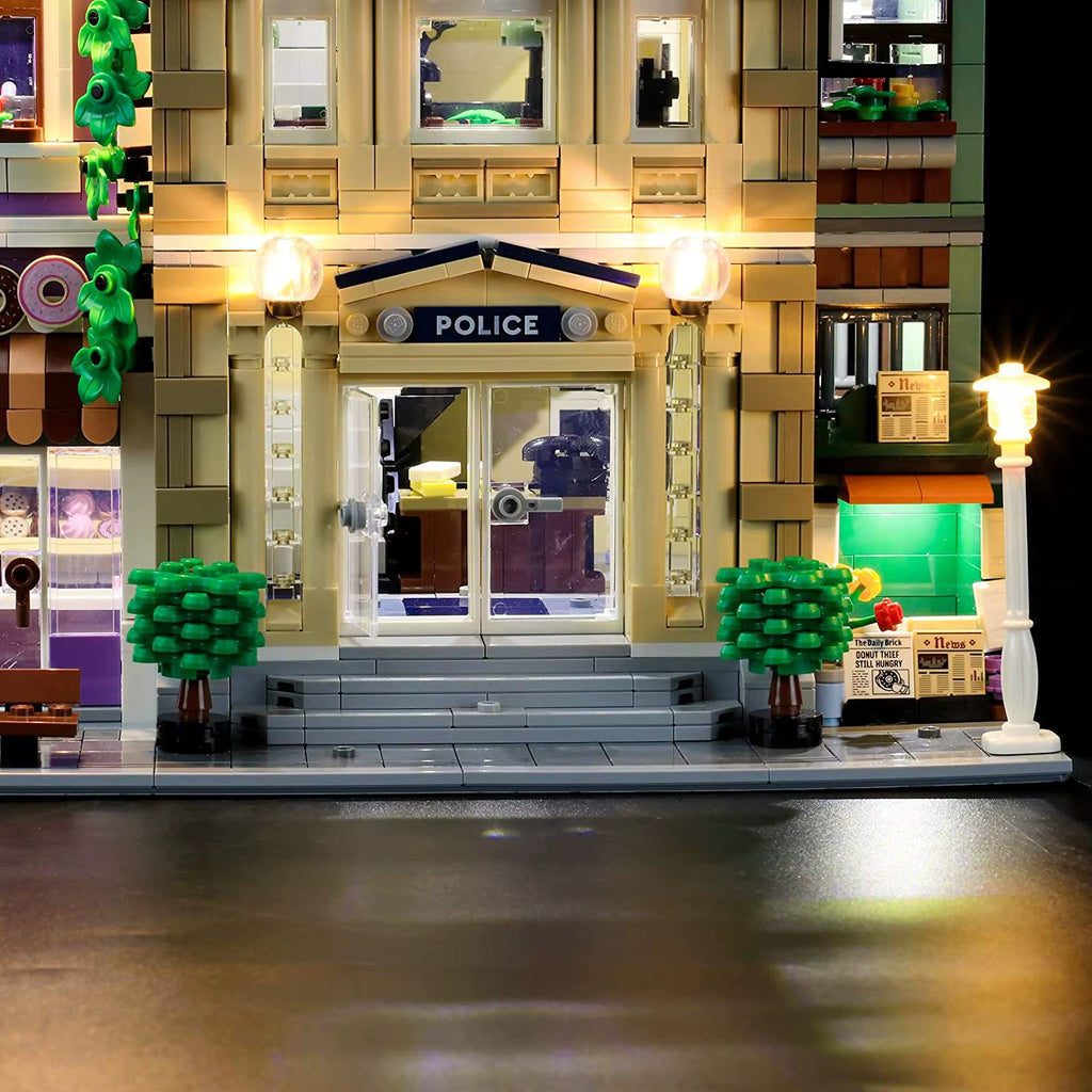 （No LEGO, Just Light）Usb Light for Lego 10278 Police Station Brick Building