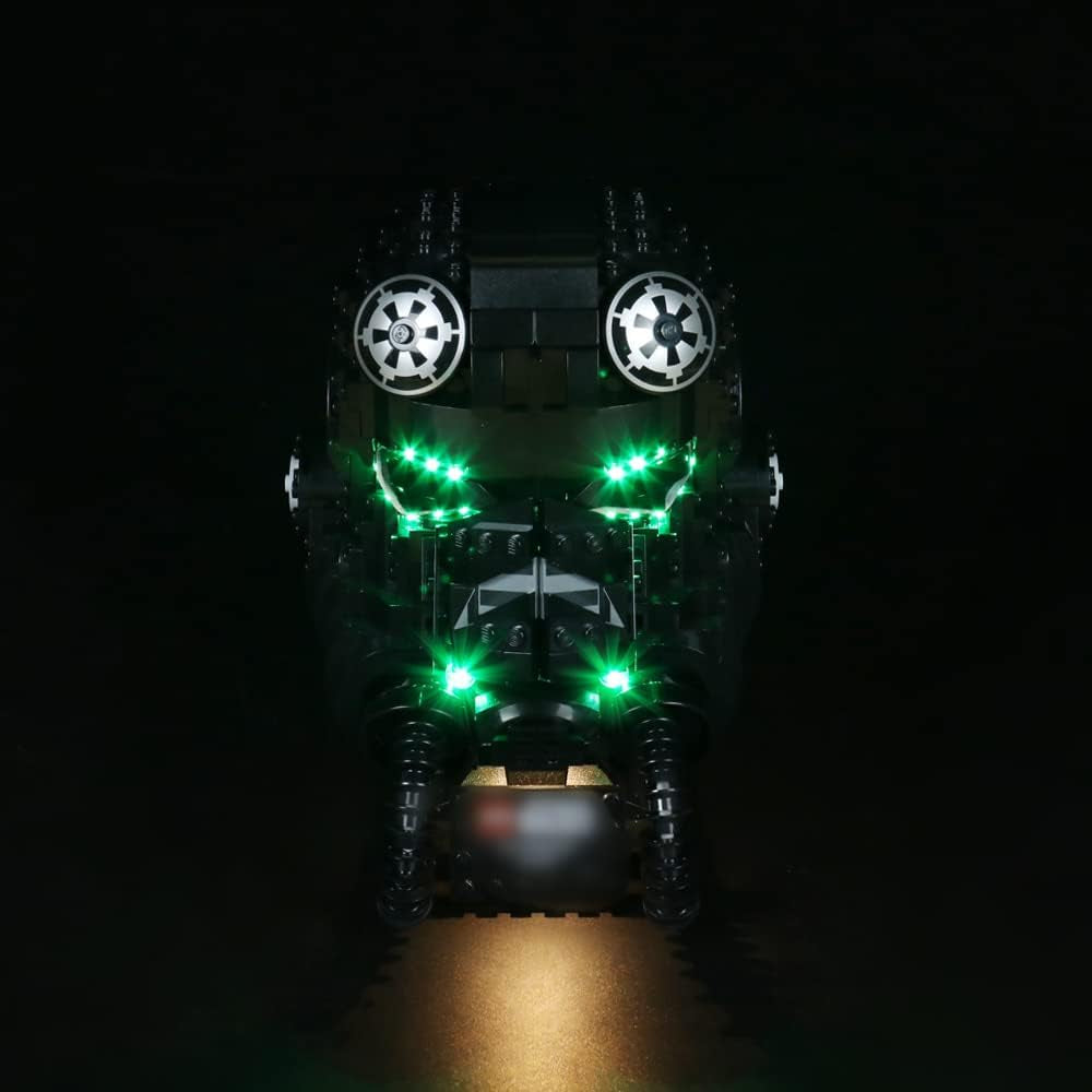 Led Lighting Kit for Lego Tie Fighter Pilot 75274 Light Kit for Lego Tie Fighter Helmet Light Set Compatible with Lego 75274 (NOT Included the Lego Sets)