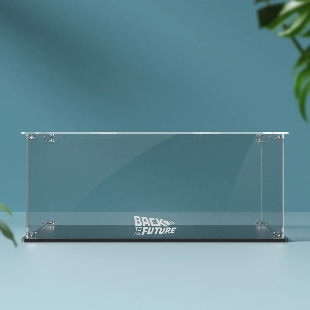 Acrylic Display Box for Lego 10300 Back to the Future Time Machine Dustproof Clear Display Case (Lego Set Not Included）