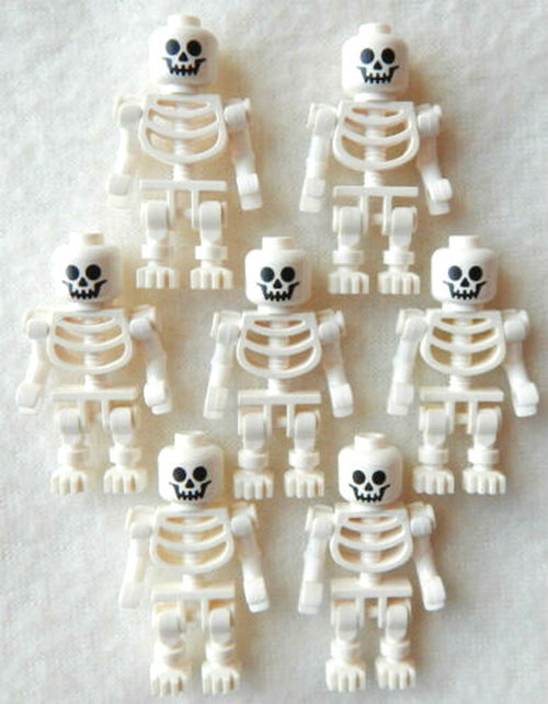 7 NEW LEGO SKELETON LOT Halloween Minifig Minifigure Figure Pirates Castle Toy