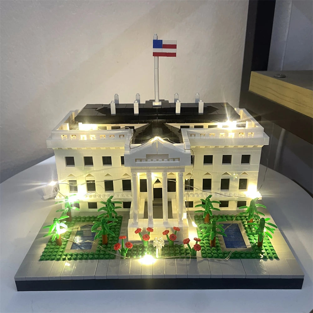 Presidential White House Micro Mini Building Block Toys Set: Ideal Decorative Piece for Home and Office, Fantastic Gift Item