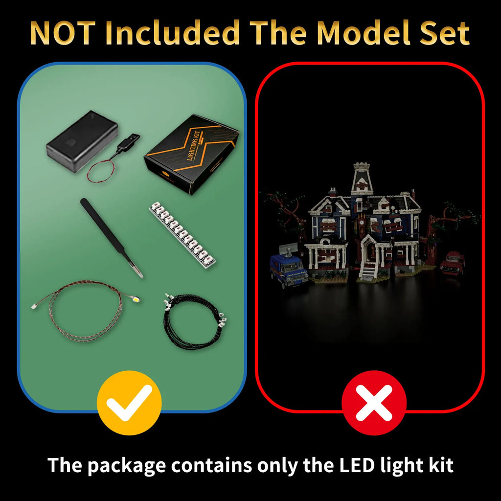 LYBMTWF LED Lighting Kit Compatible with Lego 11370 Stranger Things the Creel House (NOT Include the Building Bricks)