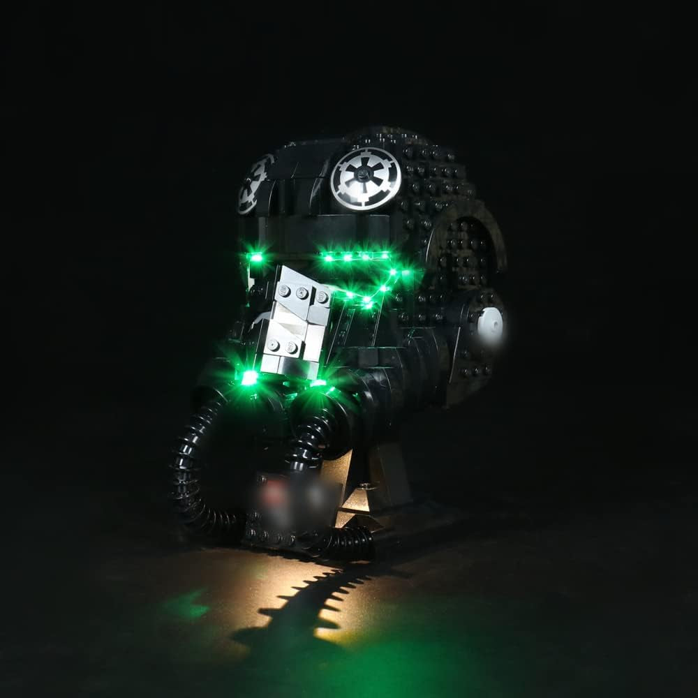 Led Lighting Kit for Lego Tie Fighter Pilot 75274 Light Kit for Lego Tie Fighter Helmet Light Set Compatible with Lego 75274 (NOT Included the Lego Sets)