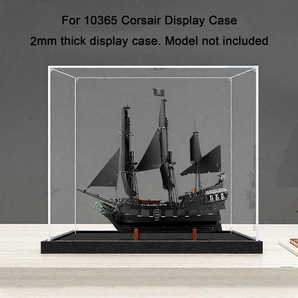 Acrylic Display Case for Lego 10365 Corsair Black Pearl Model, Transparent Dust-Proof Case,Display Box(Display Case Only)