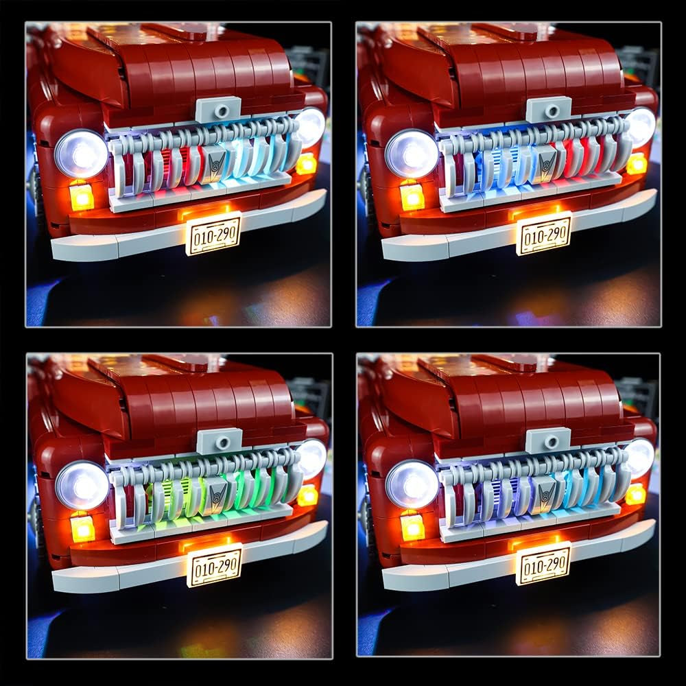 LED Light Kit Compatible with Lego Set 10290, Lighting Accessories Compatible with Creator Pickup Truck, Lights Only (Model Not Included), RC Version