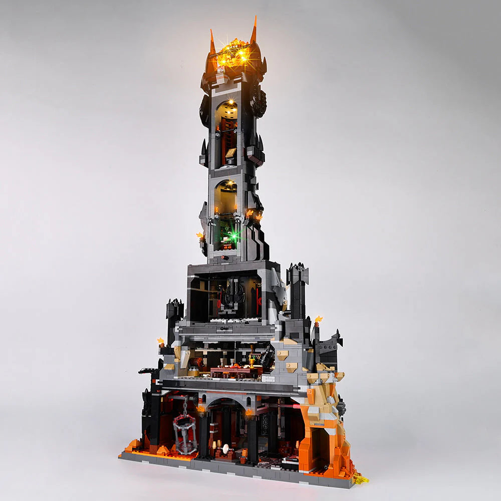 Suitable for Lego 10333 Lord of the Rings Baladu Black Tower Led Building Blocks Toy Lighting Fixtures Sets