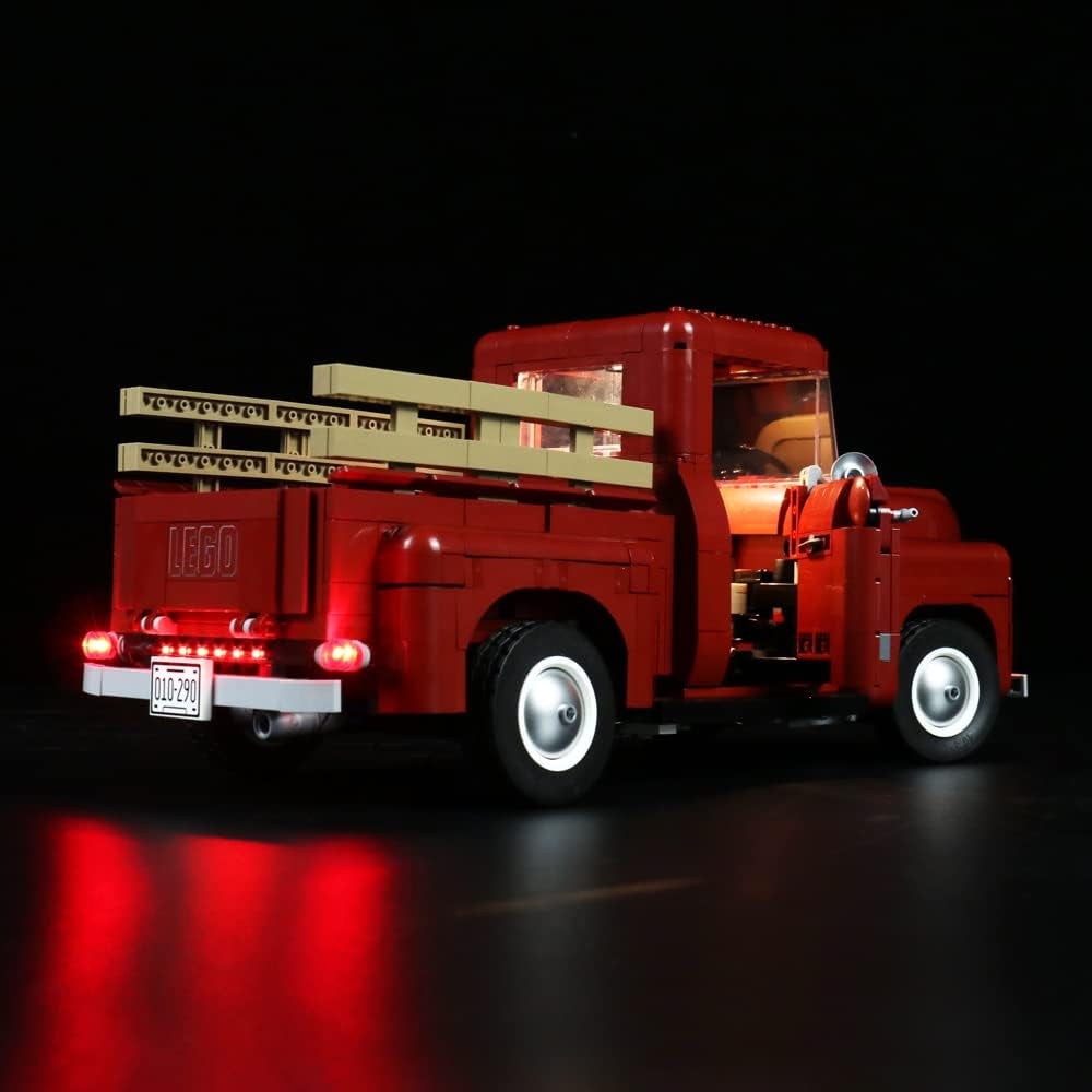 Colorful Led Lighting Kit for Lego Pickup Truck 10290 Light Kit for Lego Vintage 1950S Pickup Truck Light Set Compatible with Lego 10290 (NOT Included the Lego Sets)