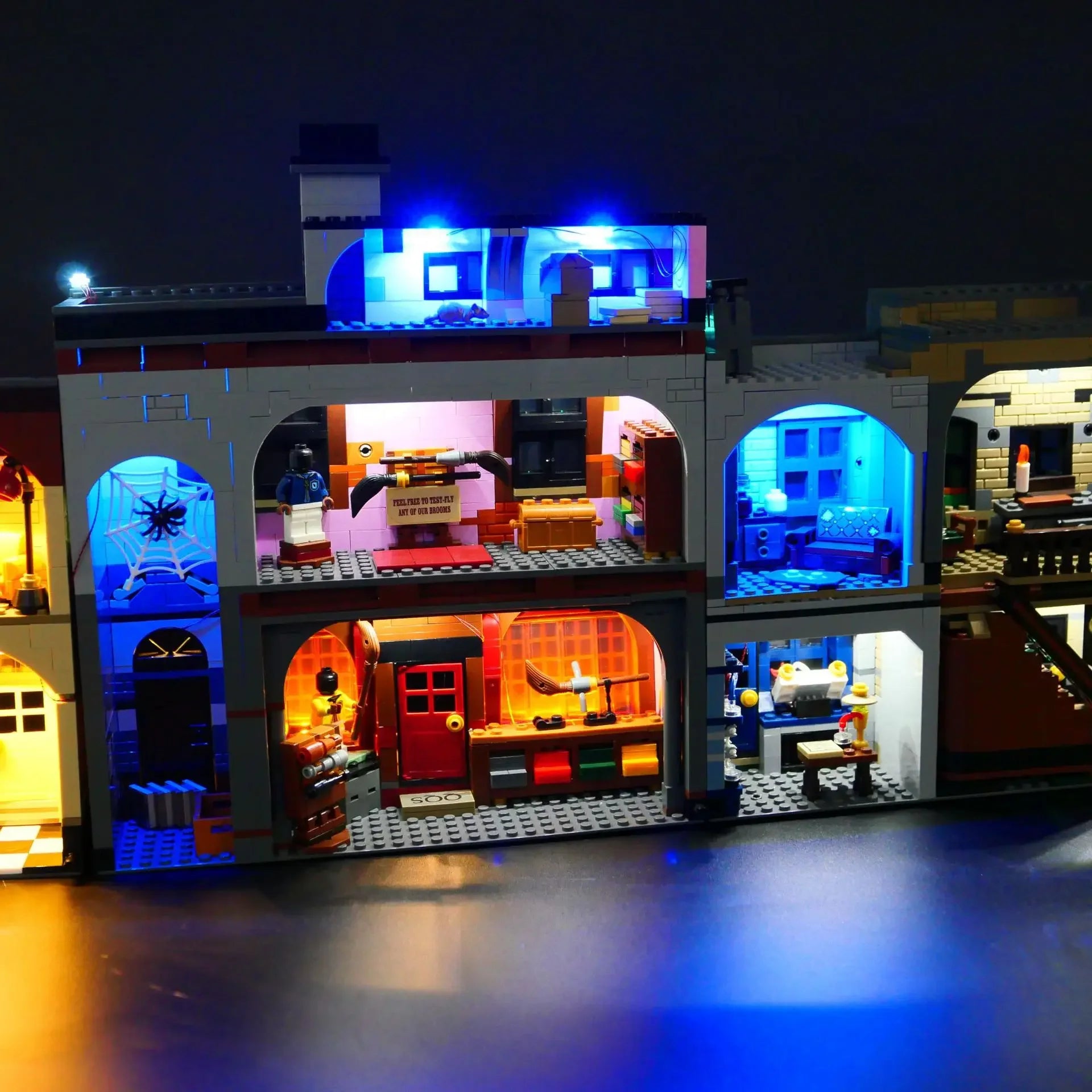 LED Light Kit Compatible with LEGO Diagon Alley 75978 City Bricks DIY Lamp Toys Set Not Included Building Blocks