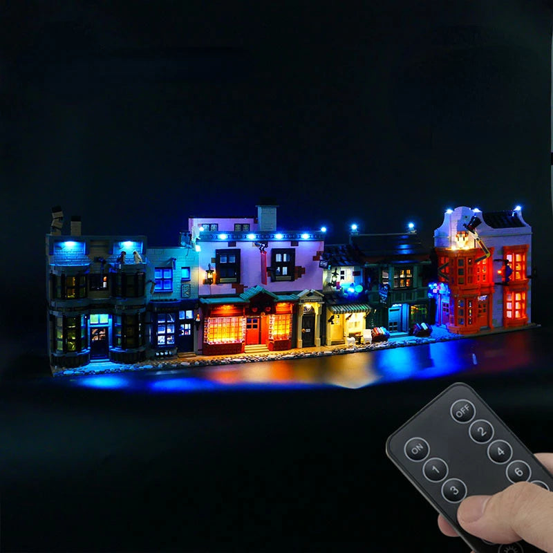 LED Light Kit Compatible with LEGO Diagon Alley 75978 City Bricks DIY Lamp Toys Set Not Included Building Blocks