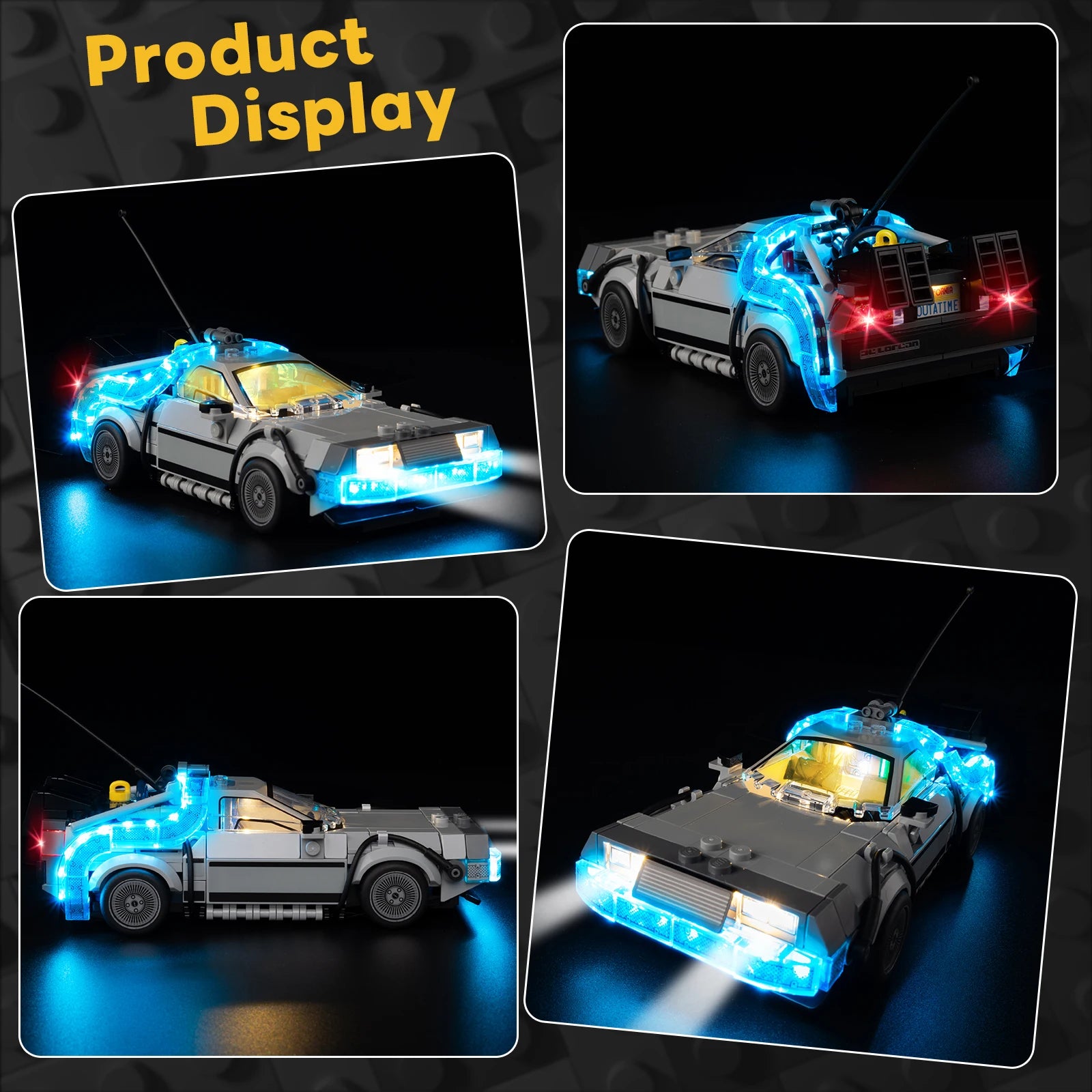 LED Light Kit Suitable for Lego Time Machine from Back 77256 Building Blocks Decorative Lamp Not Include Lego Building