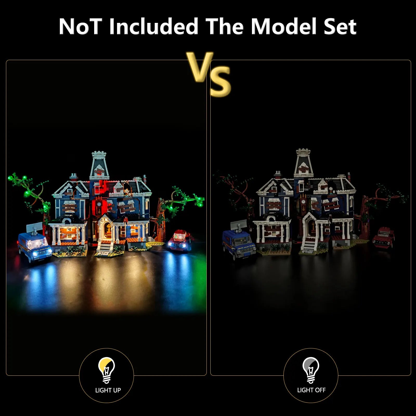 LYBMTWF LED Lighting Kit Compatible with Lego 11370 Stranger Things the Creel House (NOT Include the Building Bricks)