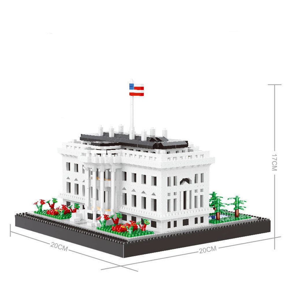 Presidential White House Micro Mini Building Block Toys Set: Ideal Decorative Piece for Home and Office, Fantastic Gift Item