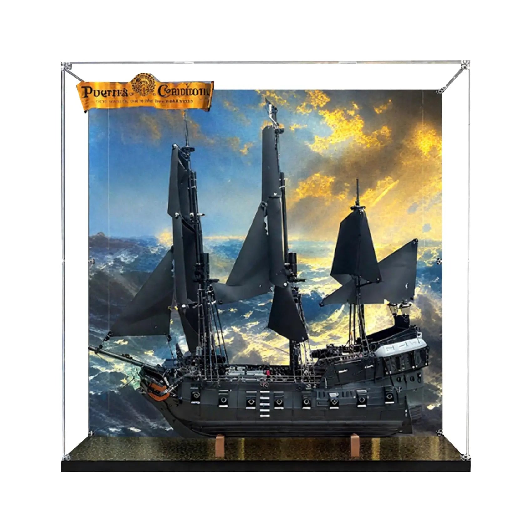 Acrylic Display Case for Lego 10365 Corsair Black Pearl Model, Transparent Dust-Proof Case,Display Box(Display Case Only)