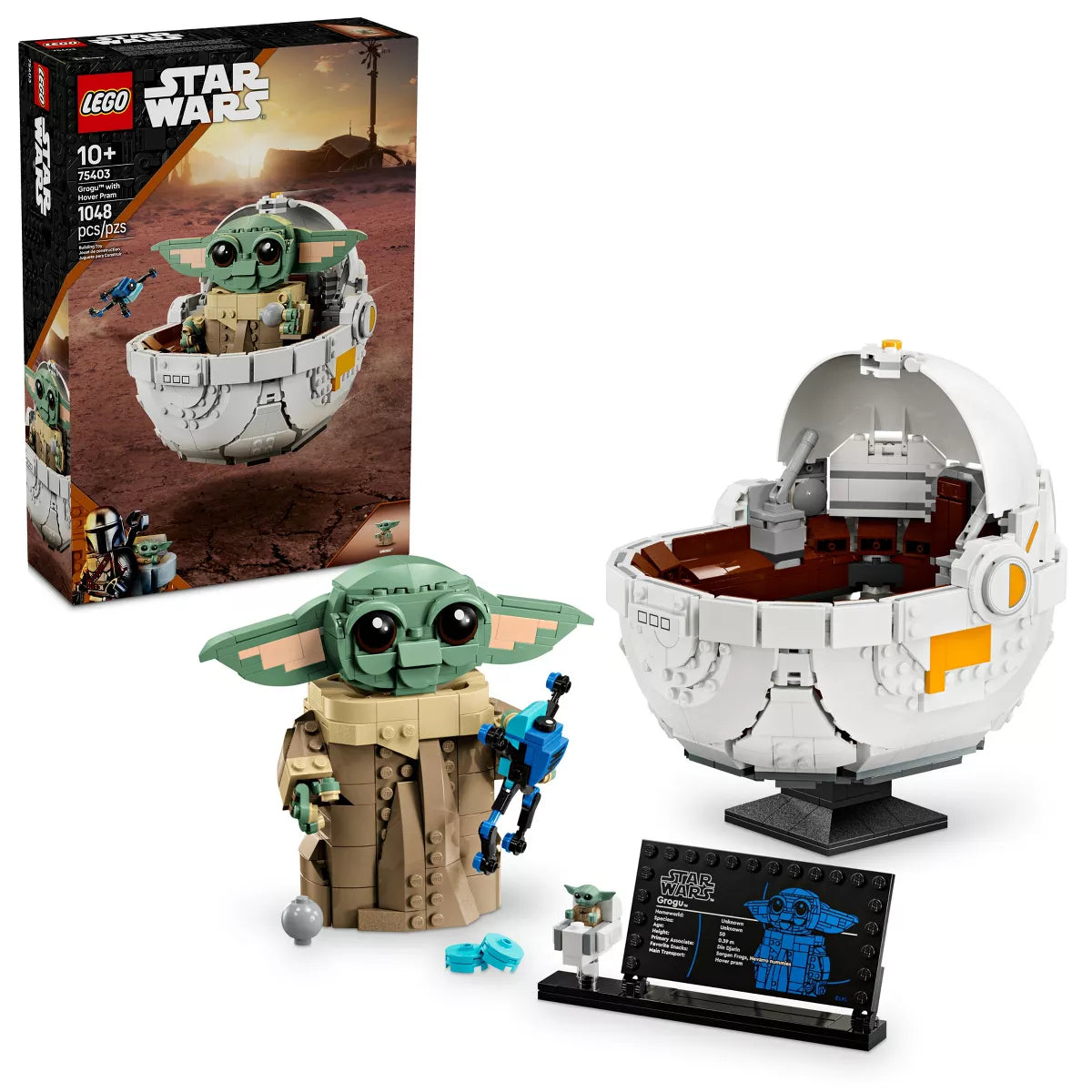 LEGO Star Wars the Mandalorian: Grogu with Hover Pram Buildable Toy Figure 75403