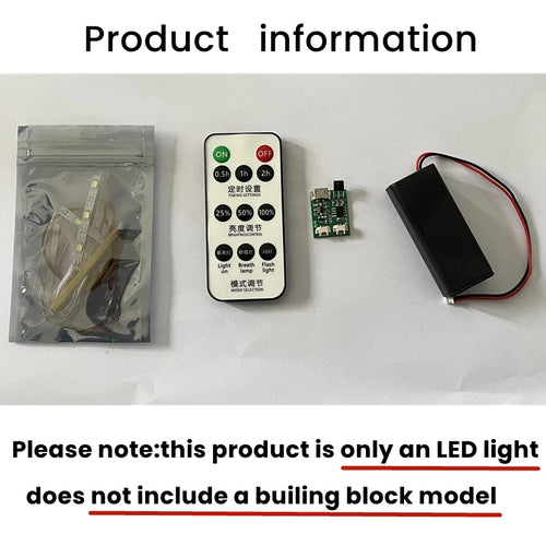 BYB LED Light for LEGO 10341 Artemis Space Launch Building Blocks Decorative Lamp Remote Control (Not Include Building Blocks)