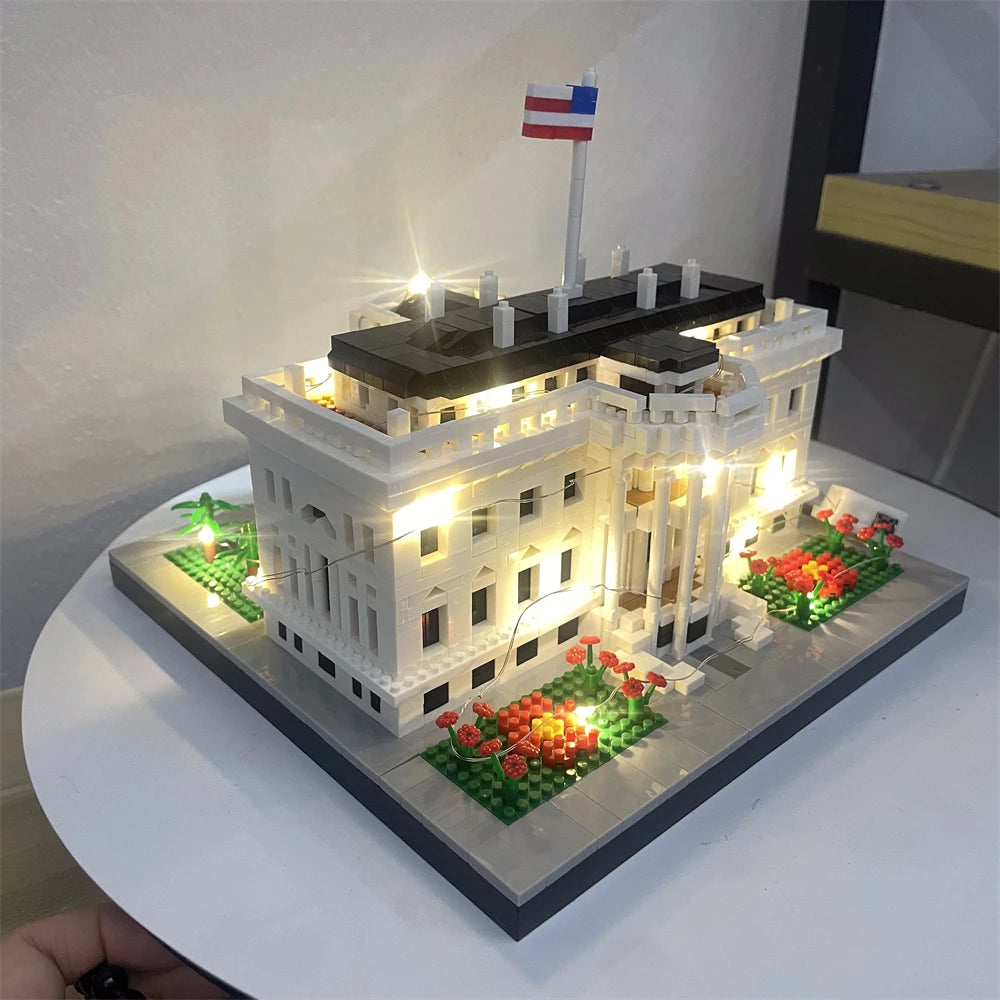 Presidential White House Micro Mini Building Block Toys Set: Ideal Decorative Piece for Home and Office, Fantastic Gift Item