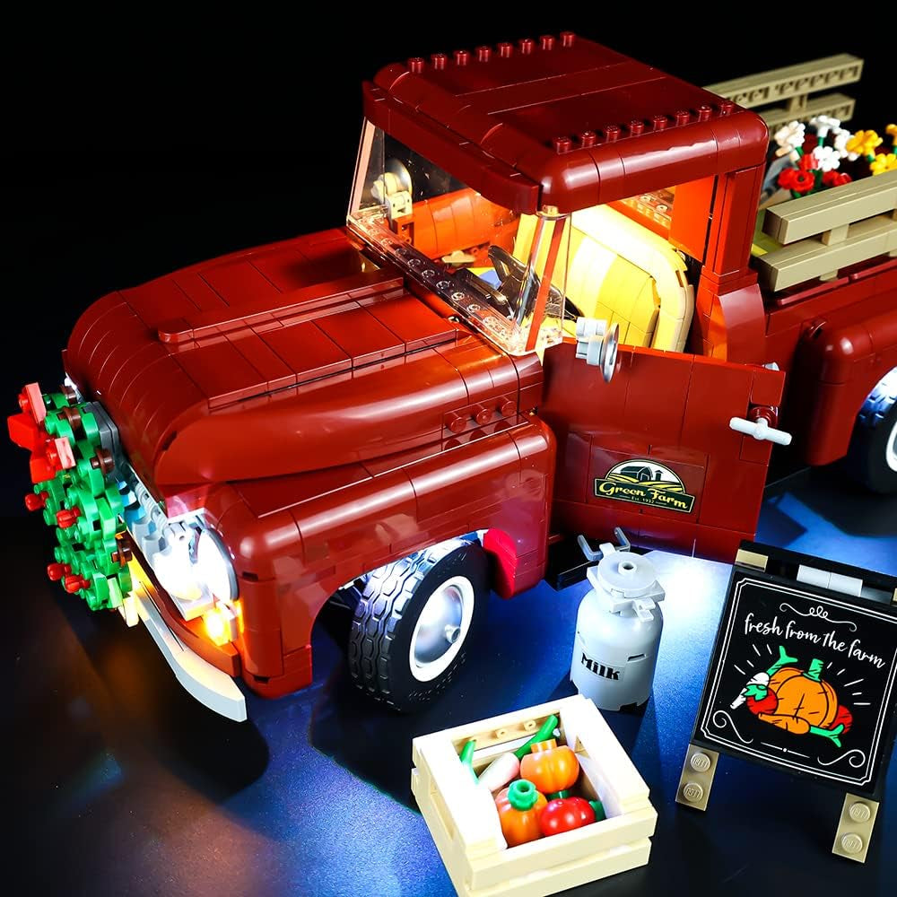 LED Light Kit Compatible with Lego Set 10290, Lighting Accessories Compatible with Creator Pickup Truck, Lights Only (Model Not Included), RC Version