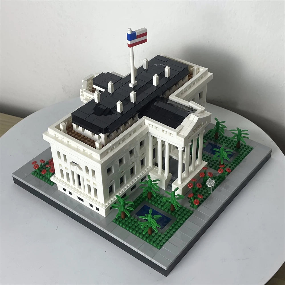 Presidential White House Micro Mini Building Block Toys Set: Ideal Decorative Piece for Home and Office, Fantastic Gift Item