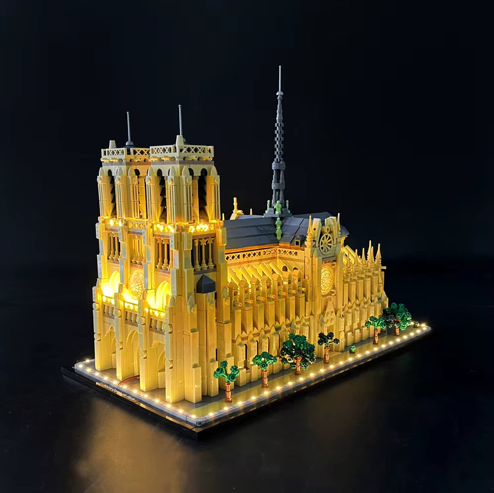 BYB LED Light Kit for LEGO 21061 Notre-Dame De Paris Building Blocks Decorative Lamp Remote Control Not Include Lego Building