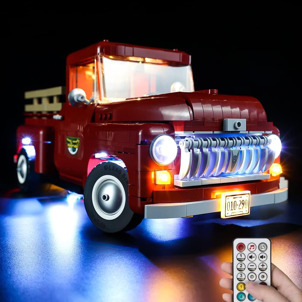 LED Light Kit Compatible with Lego Set 10290, Lighting Accessories Compatible with Creator Pickup Truck, Lights Only (Model Not Included), RC Version