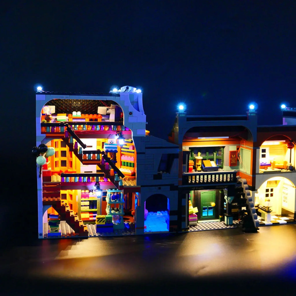 LED Light Kit Compatible with LEGO Diagon Alley 75978 City Bricks DIY Lamp Toys Set Not Included Building Blocks